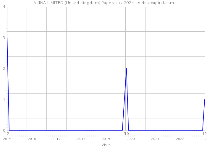 AKINA LIMITED (United Kingdom) Page visits 2024 