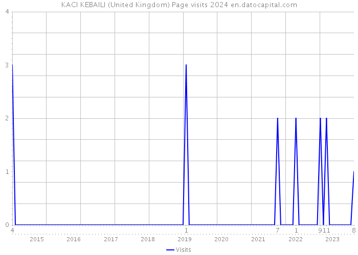 KACI KEBAILI (United Kingdom) Page visits 2024 