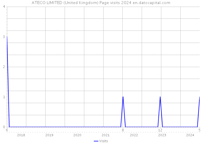 ATECO LIMITED (United Kingdom) Page visits 2024 