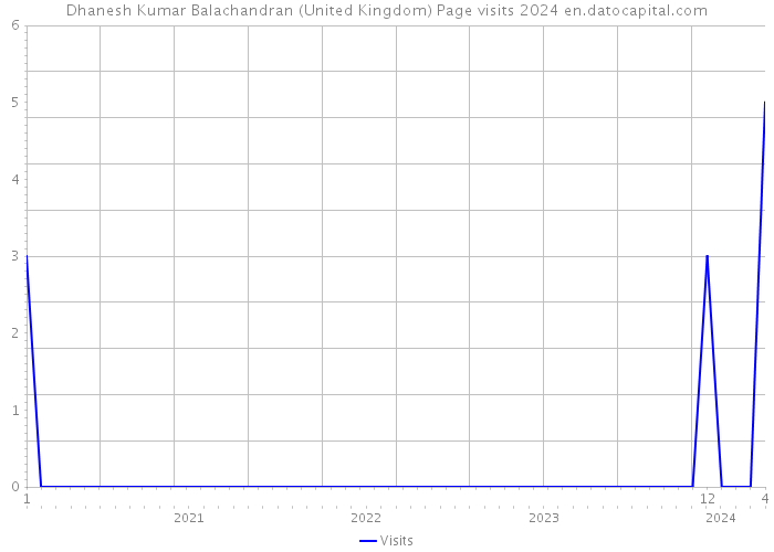 Dhanesh Kumar Balachandran (United Kingdom) Page visits 2024 