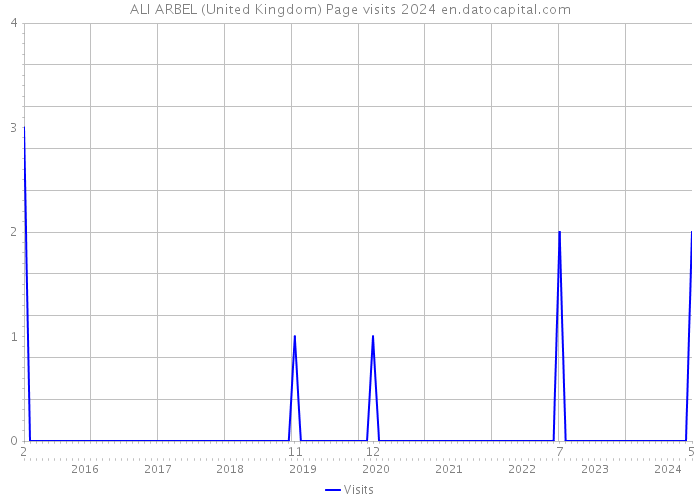 ALI ARBEL (United Kingdom) Page visits 2024 