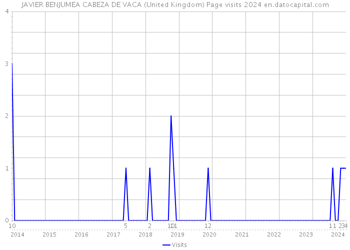 JAVIER BENJUMEA CABEZA DE VACA (United Kingdom) Page visits 2024 