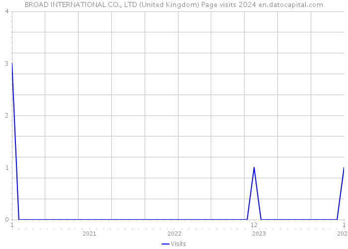 BROAD INTERNATIONAL CO., LTD (United Kingdom) Page visits 2024 