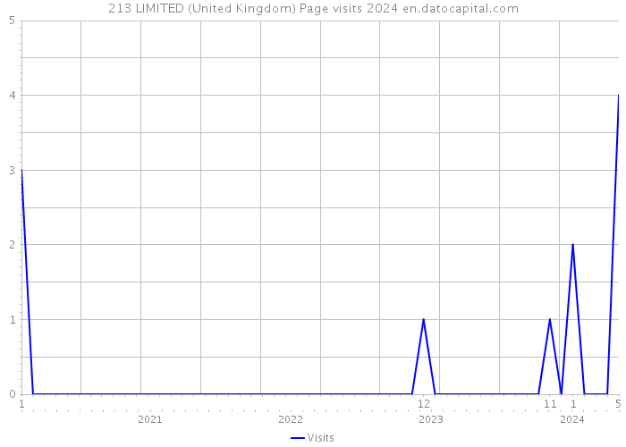 213 LIMITED (United Kingdom) Page visits 2024 