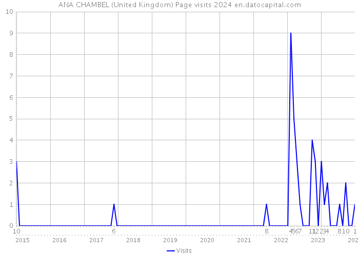 ANA CHAMBEL (United Kingdom) Page visits 2024 