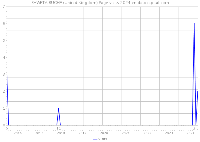SHWETA BUCHE (United Kingdom) Page visits 2024 