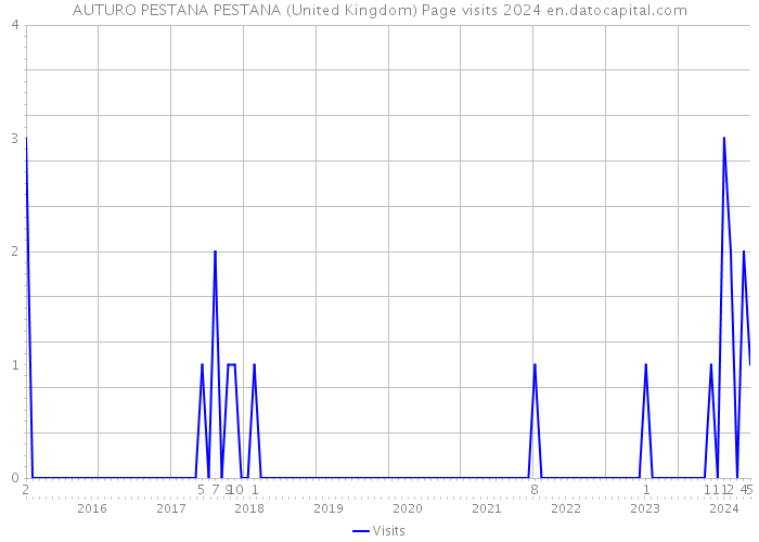 AUTURO PESTANA PESTANA (United Kingdom) Page visits 2024 