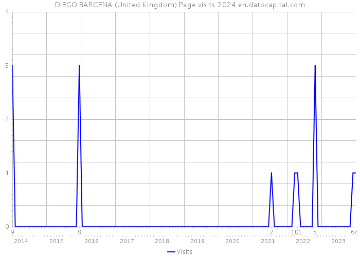 DIEGO BARCENA (United Kingdom) Page visits 2024 