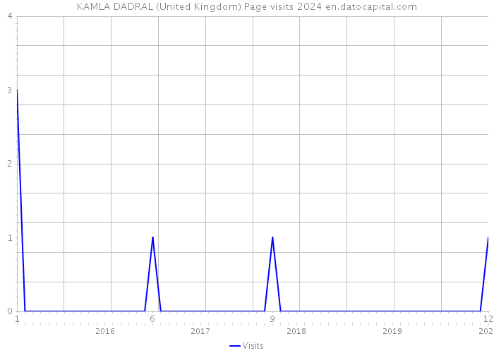 KAMLA DADRAL (United Kingdom) Page visits 2024 