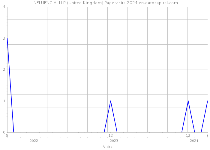 INFLUENCIA, LLP (United Kingdom) Page visits 2024 