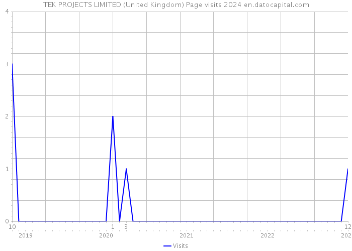 TEK PROJECTS LIMITED (United Kingdom) Page visits 2024 