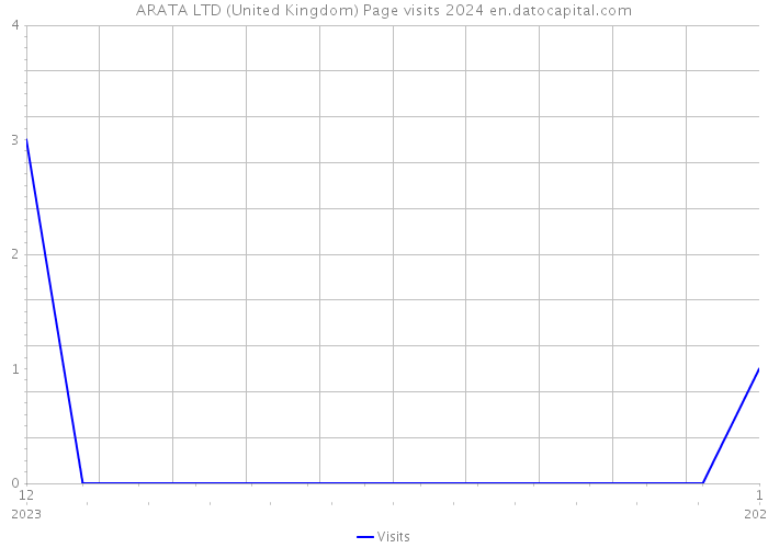 ARATA LTD (United Kingdom) Page visits 2024 