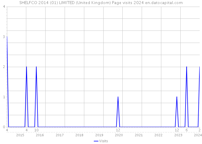 SHELFCO 2014 (01) LIMITED (United Kingdom) Page visits 2024 