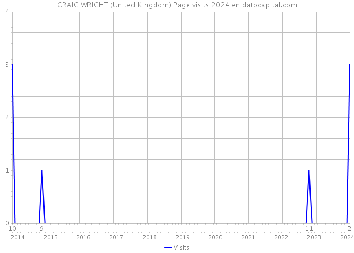 CRAIG WRIGHT (United Kingdom) Page visits 2024 