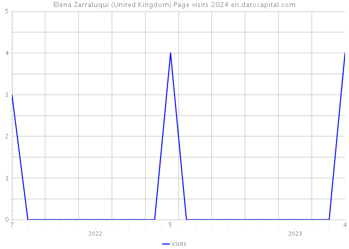 Elena Zarraluqui (United Kingdom) Page visits 2024 