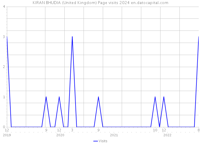 KIRAN BHUDIA (United Kingdom) Page visits 2024 