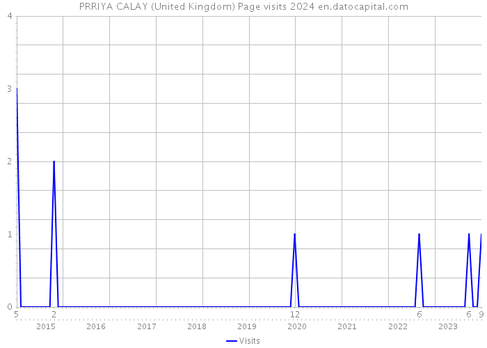 PRRIYA CALAY (United Kingdom) Page visits 2024 