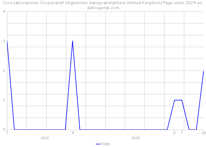Core Laboratories Cooperatief Uitgesloten Aansprakelijkheid (United Kingdom) Page visits 2024 