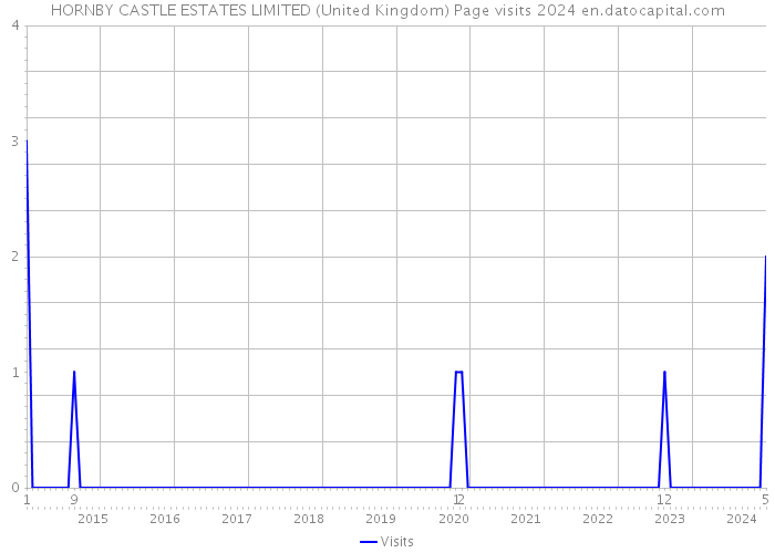 HORNBY CASTLE ESTATES LIMITED (United Kingdom) Page visits 2024 