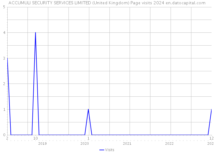 ACCUMULI SECURITY SERVICES LIMITED (United Kingdom) Page visits 2024 