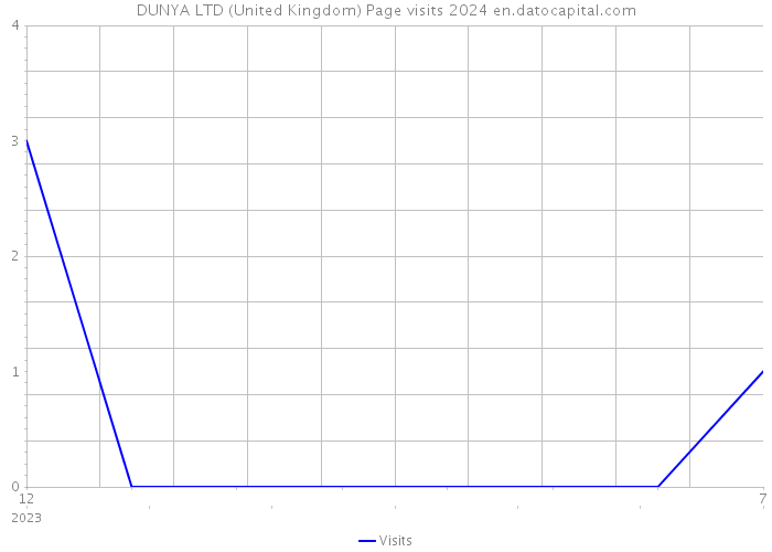 DUNYA LTD (United Kingdom) Page visits 2024 