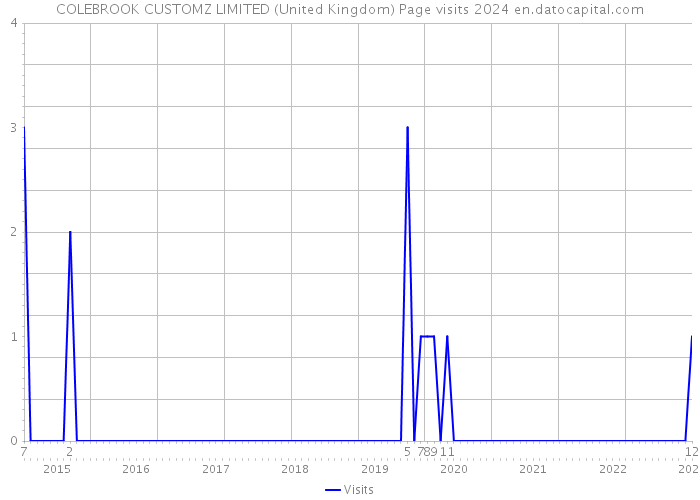 COLEBROOK CUSTOMZ LIMITED (United Kingdom) Page visits 2024 