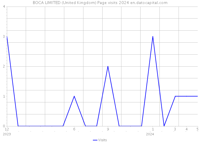 BOCA LIMITED (United Kingdom) Page visits 2024 