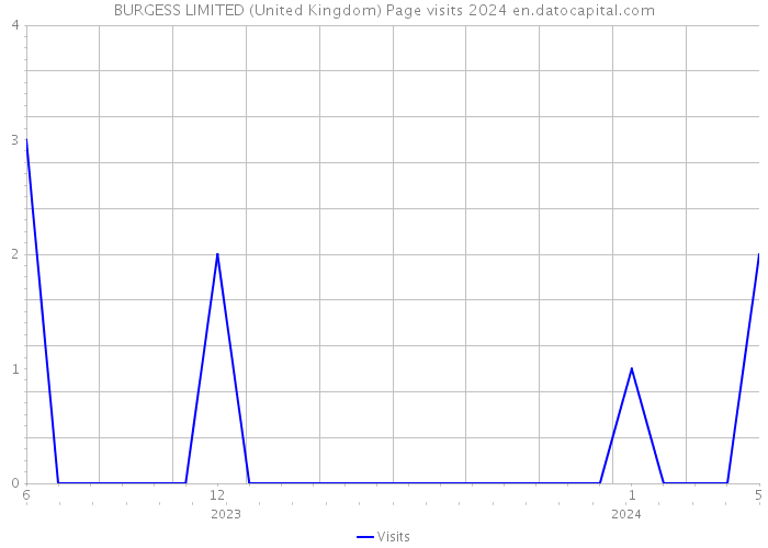 BURGESS LIMITED (United Kingdom) Page visits 2024 