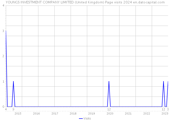 YOUNGS INVESTMENT COMPANY LIMITED (United Kingdom) Page visits 2024 