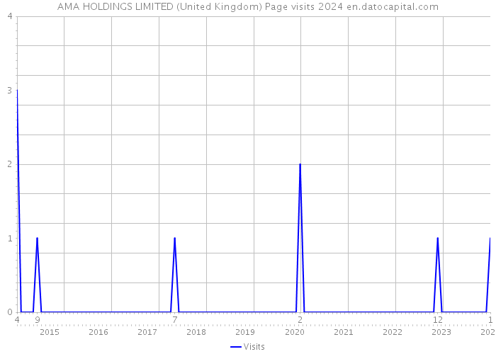 AMA HOLDINGS LIMITED (United Kingdom) Page visits 2024 