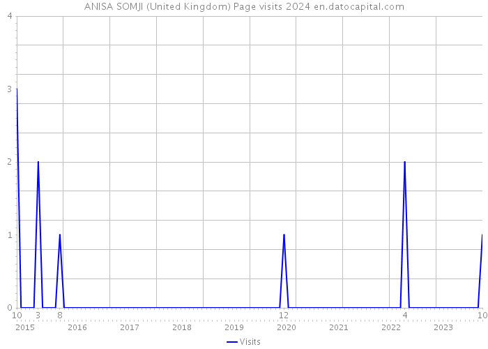 ANISA SOMJI (United Kingdom) Page visits 2024 