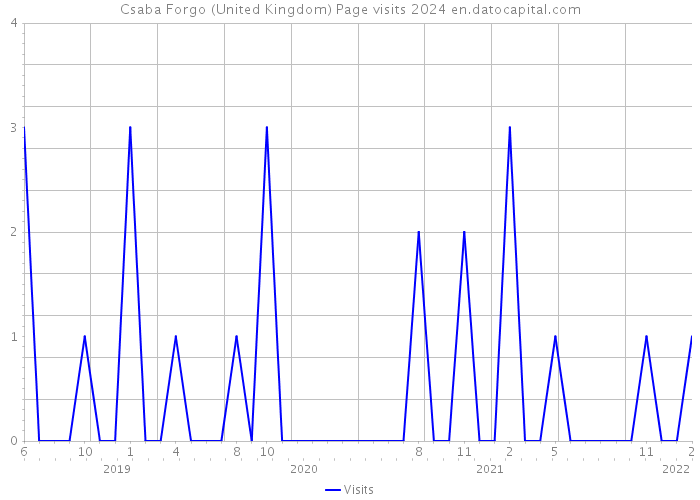 Csaba Forgo (United Kingdom) Page visits 2024 