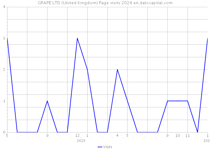 GRAPE LTD (United Kingdom) Page visits 2024 