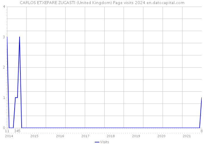 CARLOS ETXEPARE ZUGASTI (United Kingdom) Page visits 2024 