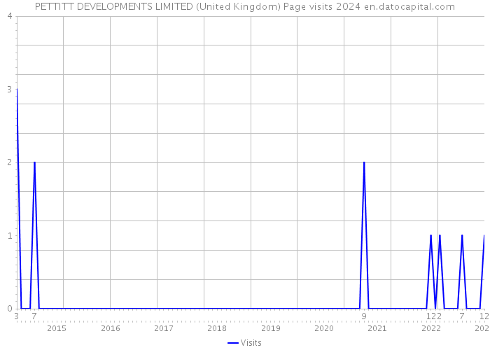 PETTITT DEVELOPMENTS LIMITED (United Kingdom) Page visits 2024 