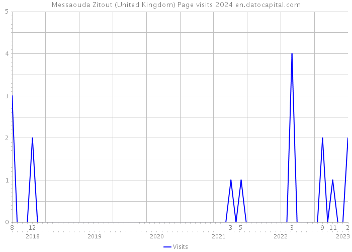 Messaouda Zitout (United Kingdom) Page visits 2024 