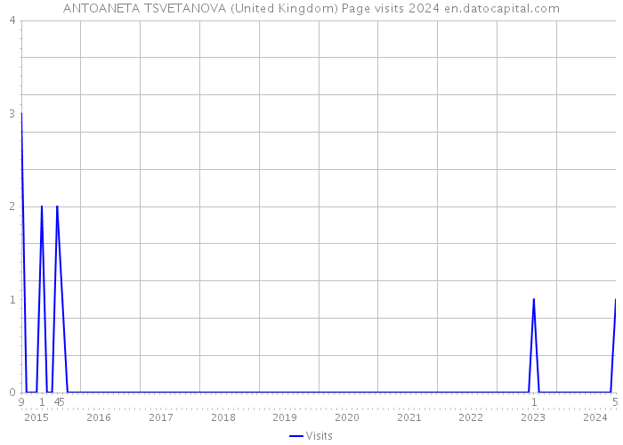 ANTOANETA TSVETANOVA (United Kingdom) Page visits 2024 