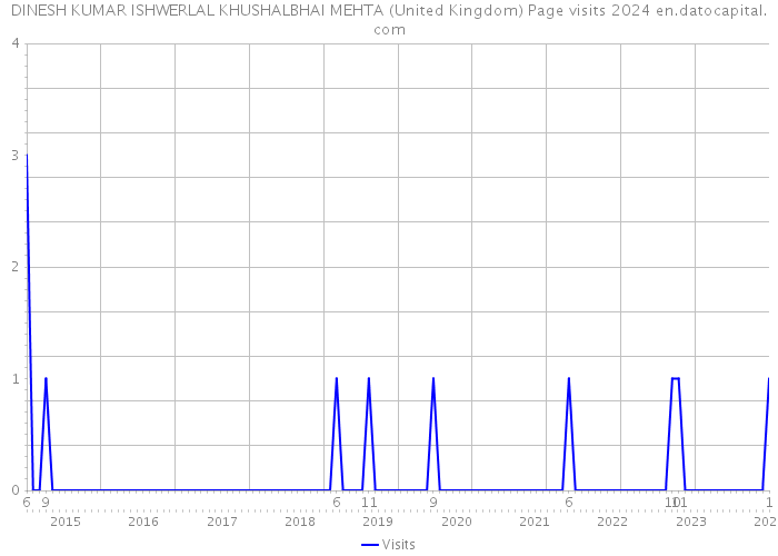 DINESH KUMAR ISHWERLAL KHUSHALBHAI MEHTA (United Kingdom) Page visits 2024 