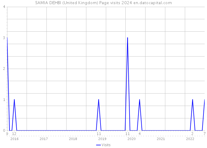 SAMIA DEHBI (United Kingdom) Page visits 2024 