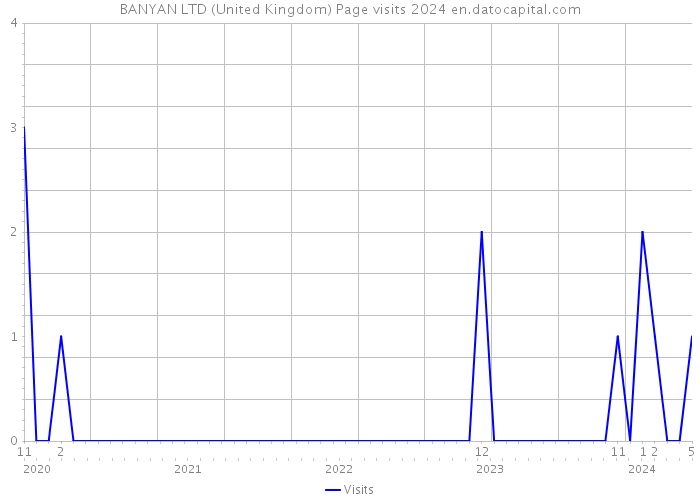 BANYAN LTD (United Kingdom) Page visits 2024 