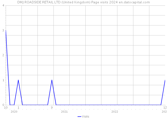 DMJ ROADSIDE RETAIL LTD (United Kingdom) Page visits 2024 