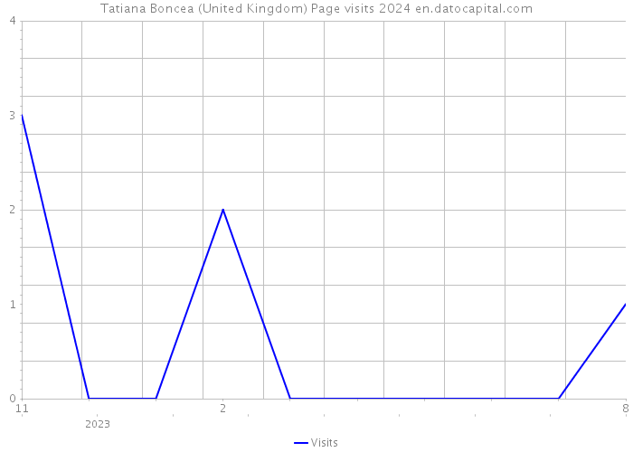 Tatiana Boncea (United Kingdom) Page visits 2024 