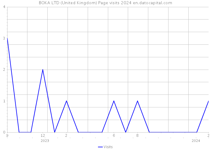 BOKA LTD (United Kingdom) Page visits 2024 