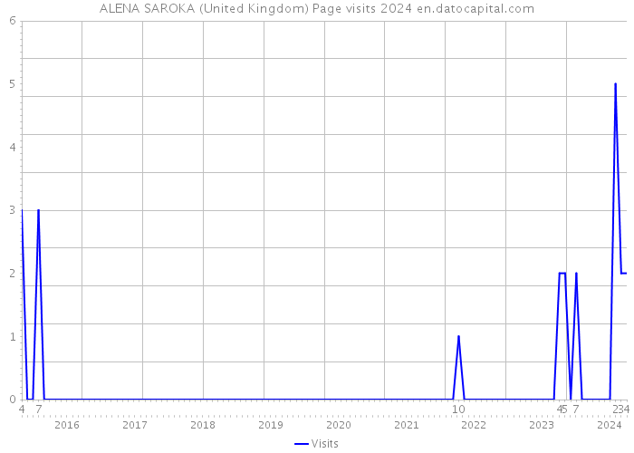 ALENA SAROKA (United Kingdom) Page visits 2024 