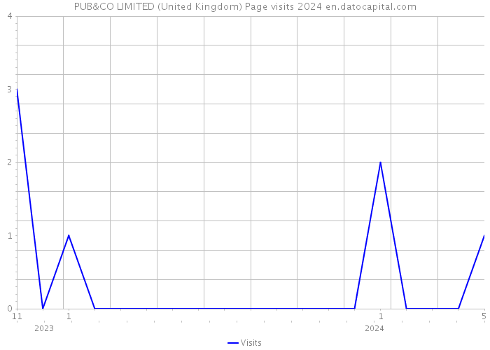PUB&CO LIMITED (United Kingdom) Page visits 2024 
