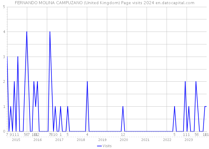FERNANDO MOLINA CAMPUZANO (United Kingdom) Page visits 2024 