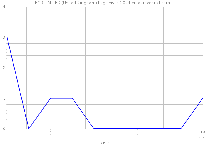 BOR LIMITED (United Kingdom) Page visits 2024 