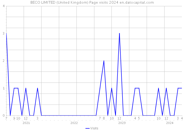 BECO LIMITED (United Kingdom) Page visits 2024 