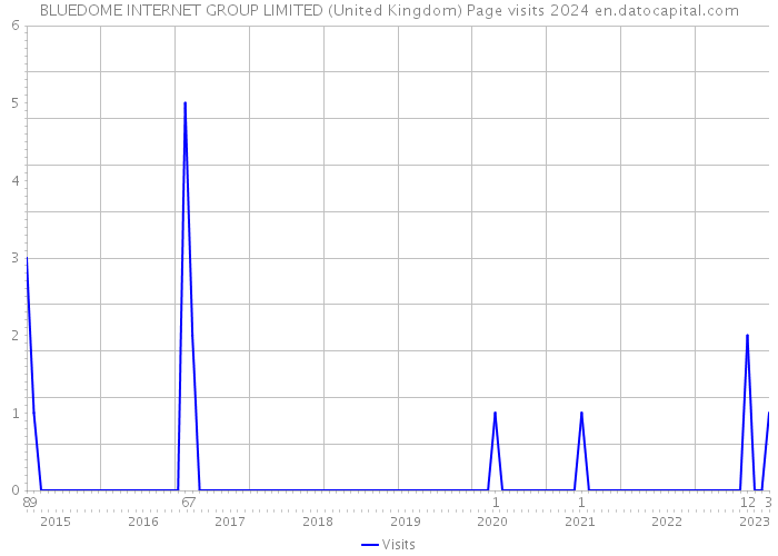 BLUEDOME INTERNET GROUP LIMITED (United Kingdom) Page visits 2024 