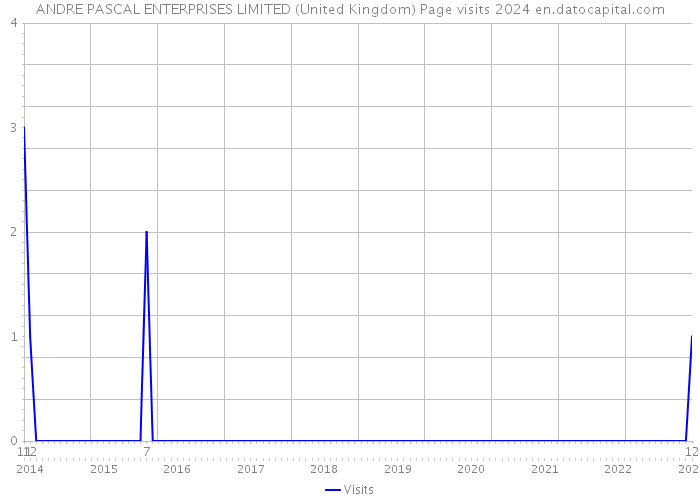 ANDRE PASCAL ENTERPRISES LIMITED (United Kingdom) Page visits 2024 